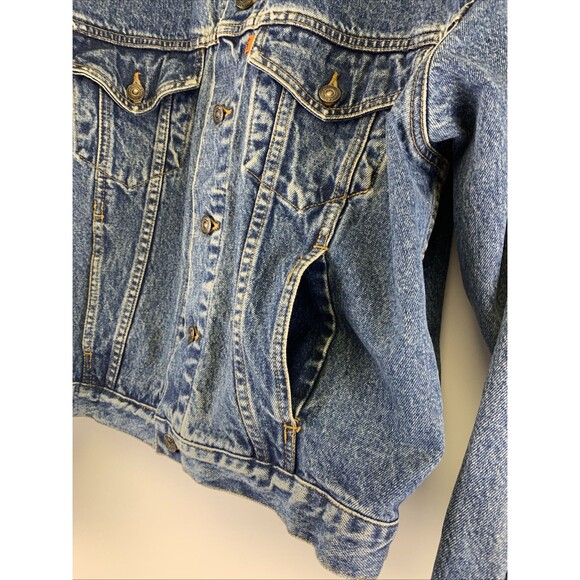 Levi's Strauss Trucker Jacket Vintage Denim 70511-0289 Orange Tab Mens Small - Picture 3 of 15